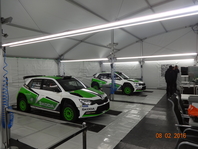 Zastřešení rally Škoda, forum stany, velkostany, přístřešek pro kamión